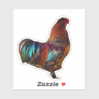 Vibrant Rooster Sticker - Farm Fresh Design