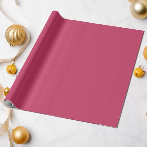 Vibrant Rose Deep Pink Solid Color ca3f67 Wrapping Paper