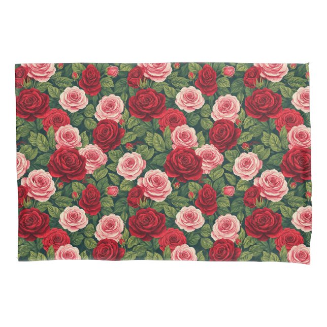 🌹 Vibrant Rose Floral Decor Romantic Gift Idea 🌹 Pillow Case (Front)