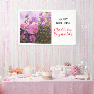Vibrant Rose of Sharon in Pink Purple Red Yellow Banner