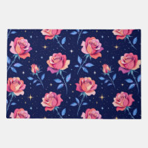 Vibrant Roses Against Starry Night Sky