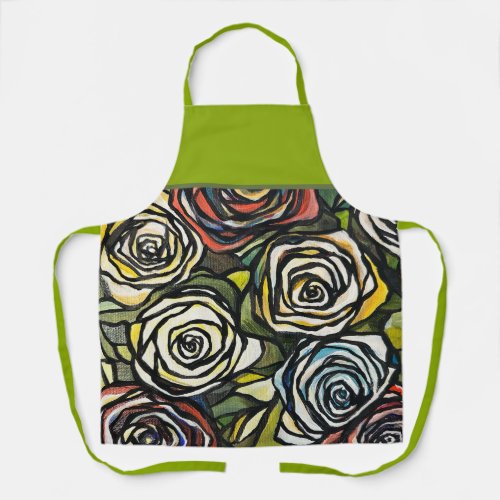 Vibrant Roses Apron