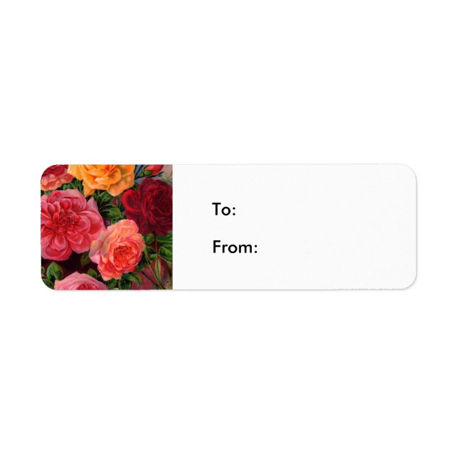 Vibrant Roses Label (Front)