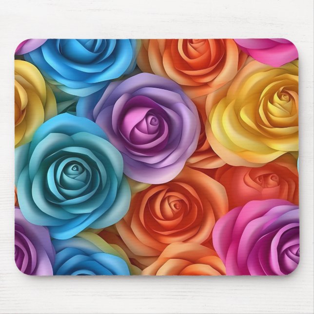 Vibrant Roses  Mouse Pad (Front)