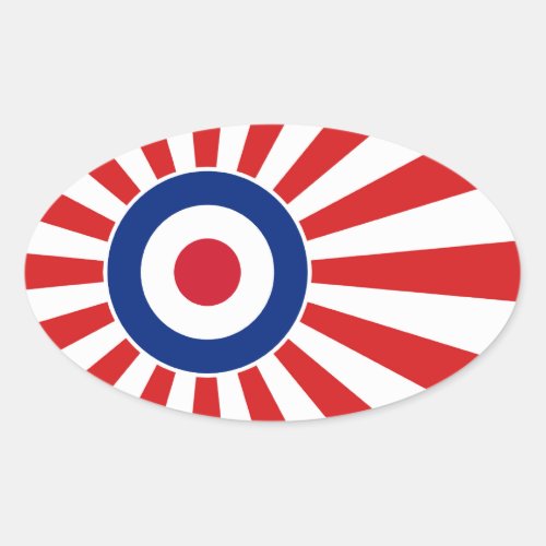 Vibrant Roundel Mods JAPAN Target Scooter Oval Sticker