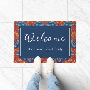 Vibrant Safari Tapestry Pattern - The White Lotus Doormat