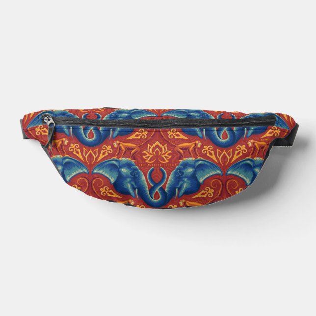 Vibrant Safari Tapestry Pattern - The White Lotus Fanny Pack (Lay Down)