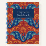 Vibrant Safari Tapestry Pattern - The White Lotus Notebook