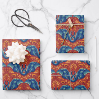 Vibrant Safari Tapestry Pattern - The White Lotus Wrapping Paper Sheets