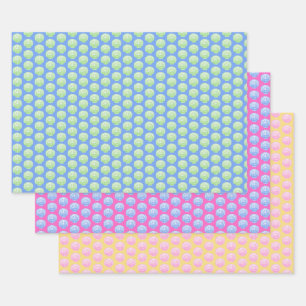 Vibrant Scallop Shells Wrapping Paper