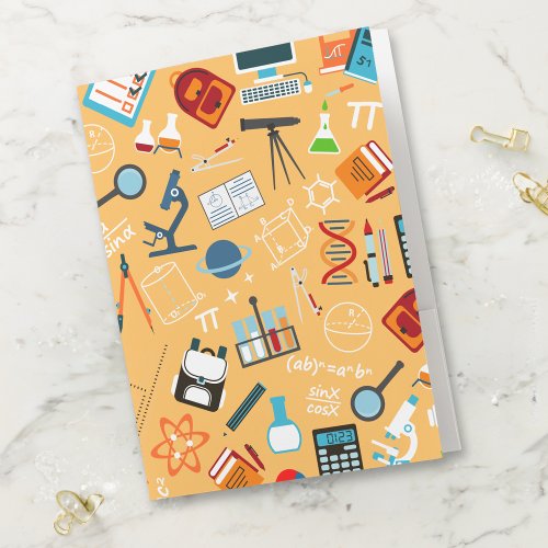 Vibrant Science Design Perfect for Class and Study Pocket Folder