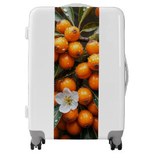 VIBRANT SEA BUCKTHORN BERRIES FLORAL LUGGAGE