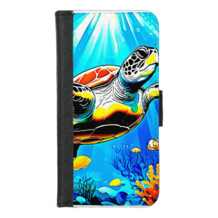 Vibrant Sea Turtle Dreamscape iPhone 8/7 Wallet Case