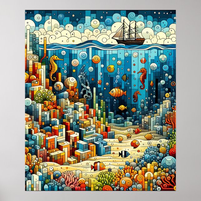 Vibrant Seabed Poster (Front)
