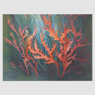 Vibrant Seaweed Design decoupage Tissue Paper