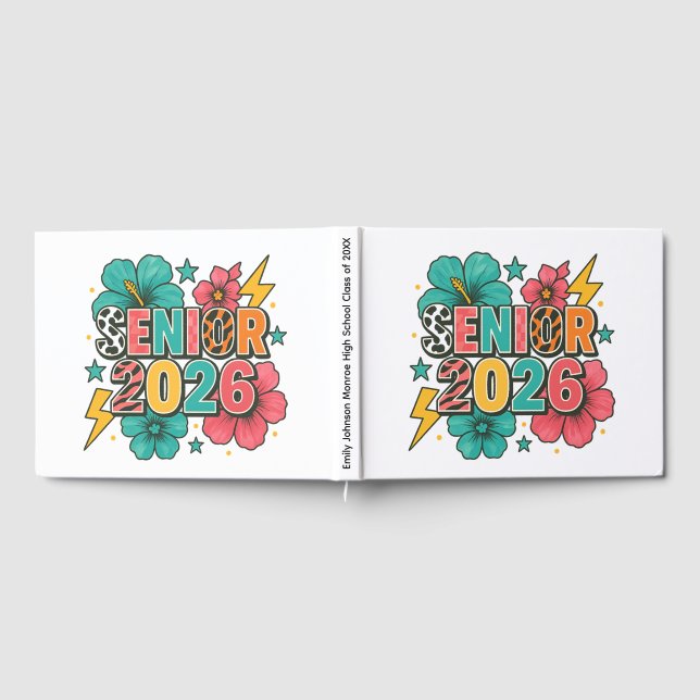 Vibrant Senior Year Celebration Design Guest Book (Full)