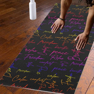 Yoga mat 2024 with words