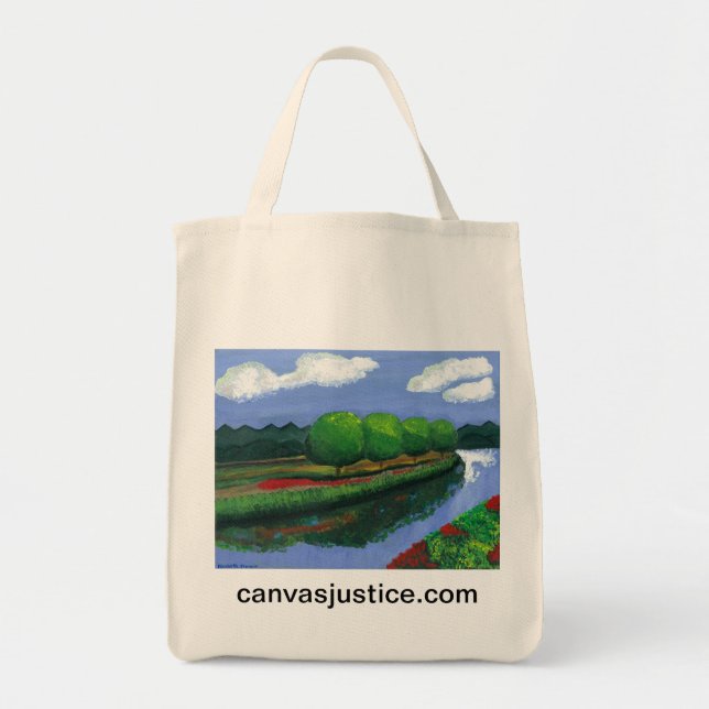 "Vibrant Serenity" Tote Bag from Canvas Justice (Front)
