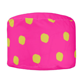 Vibrant shade Round Pouf