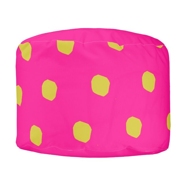 Vibrant shade Round Pouf (Front)