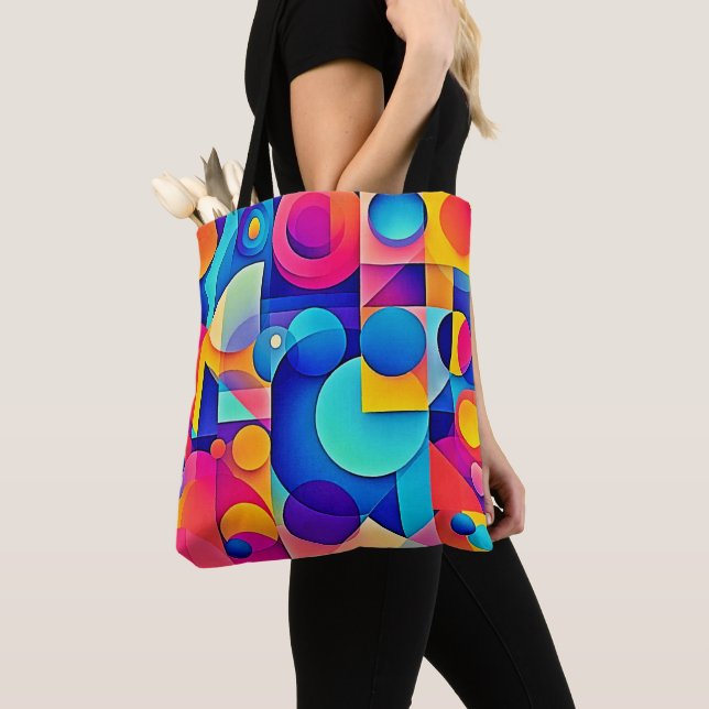 Vibrant Shape Play Tote Bag (Close Up)