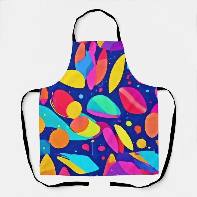 Vibrant Shapescape Art Apron (Front)