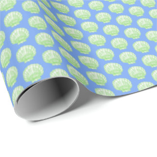 Vibrant Shell (Green and Blue) Wrapping Paper
