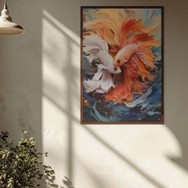 Vibrant Siamese Fighting Fish Poster (Creator Uploaded)