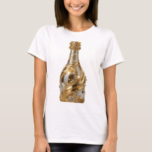 Vibrant Silver ABSTRACT ART Wearable Art T-Shirt