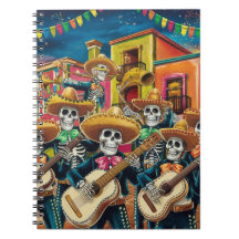 Vibrant Skeleton Mariachi Band Día de Los muertos