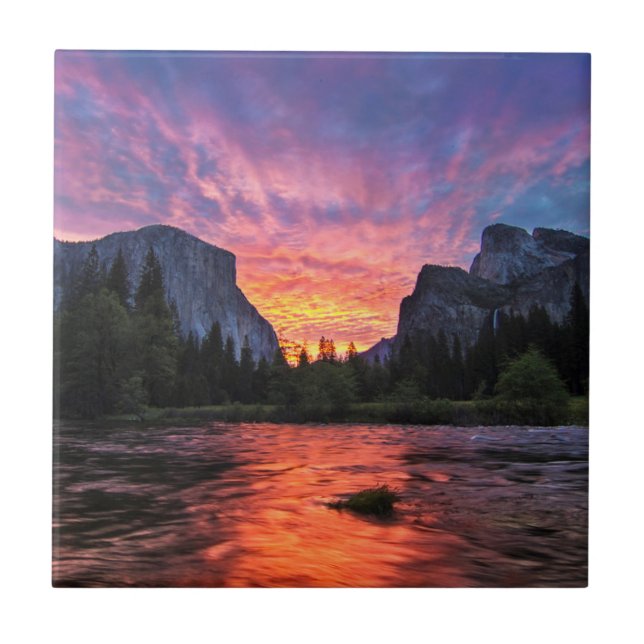 Vibrant Sky | Yosemite Valley Ceramic Tile (Front)