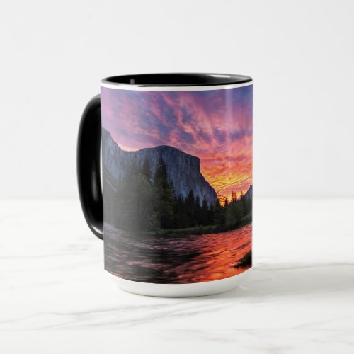Vibrant Sky  Yosemite Valley Mug
