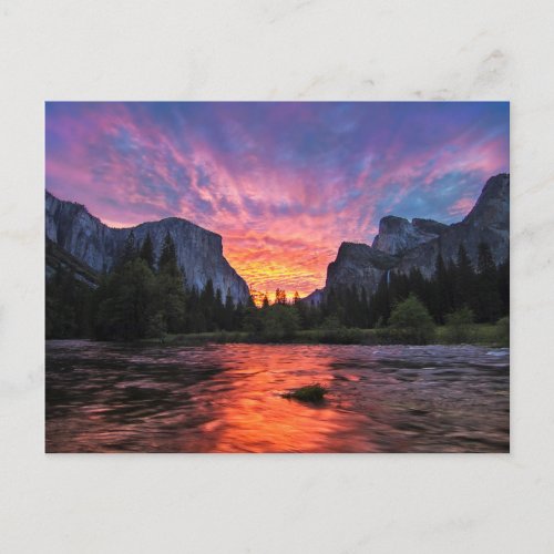 Vibrant Sky  Yosemite Valley Postcard