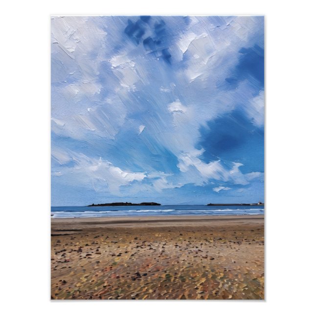 Vibrant Skyscape Over Serene Beach Photo Print (Front)