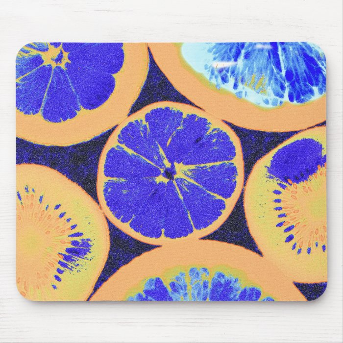 vibrant sliced fruit pop art mousepad