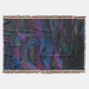 Vibrant smokey purples water color throw blanket