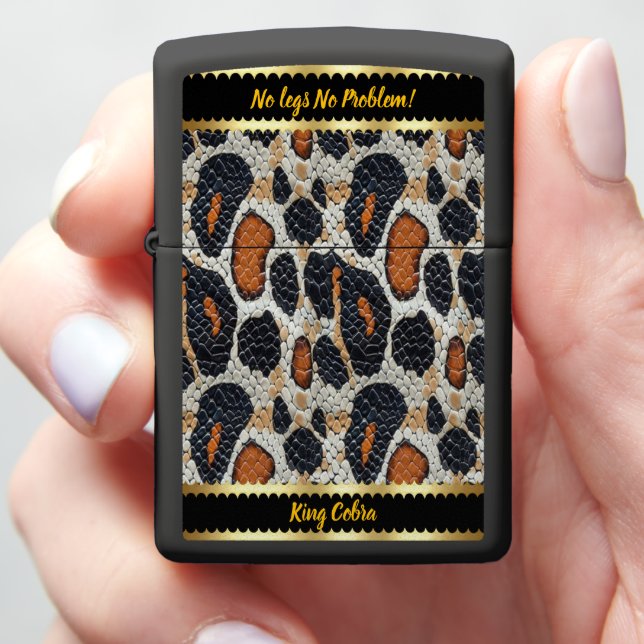 Vibrant snake skin patterns in nature zippo lighter (In Hand)