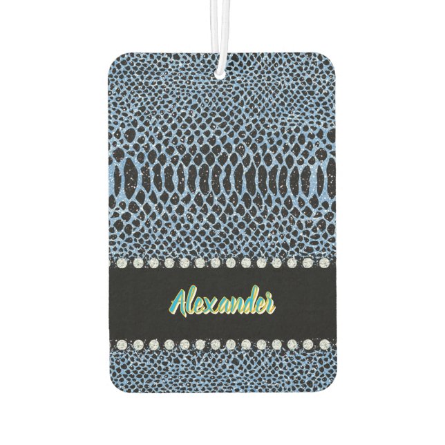 Vibrant Snakeskin print pattern Air Freshener (Back)