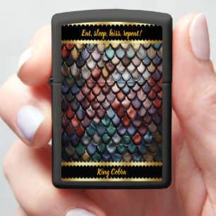 Vibrant snakeskin scales in nature zippo lighter