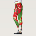 Vibrant Snowy Christmas with Snowman on Abstract Leggings<br><div class="desc">Celebrate your season with a vibrant and passionate abstract legging.</div>