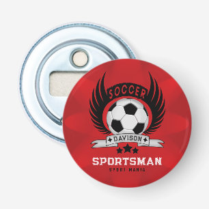 Vibrant Soccer Logo Sporty Birthday Gifts Bottle Opener