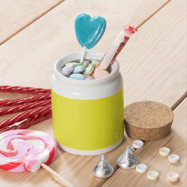 Vibrant Solid Yellow Background  Candy Jar (In Situ)