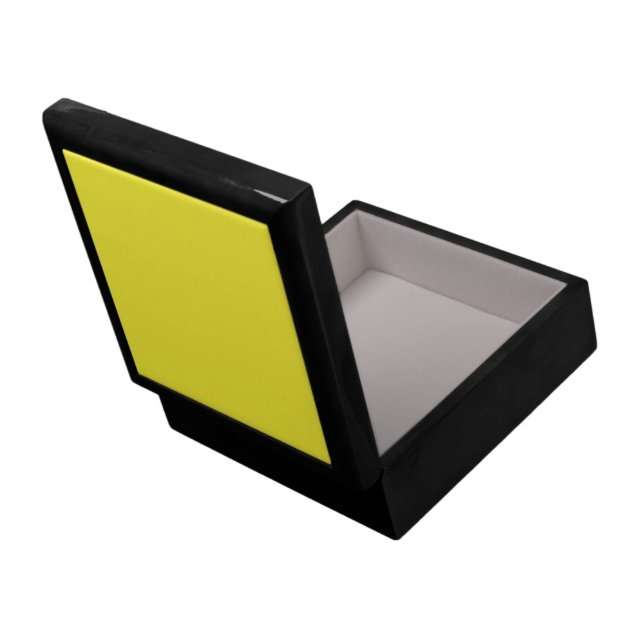 Vibrant Solid Yellow Background  Gift Box (Back Open)