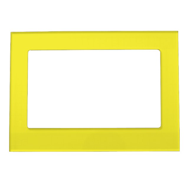 Vibrant Solid Yellow Background  Magnetic Frame (Front)