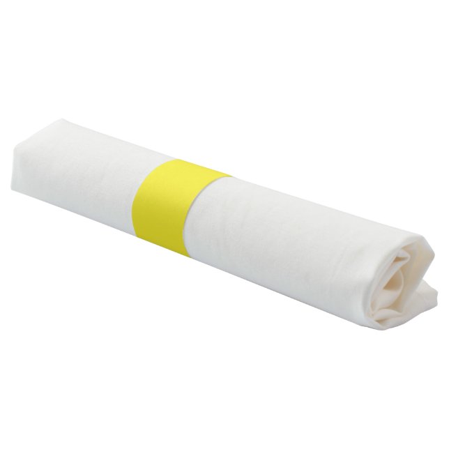 Vibrant Solid Yellow Background  Napkin Bands (Angled)