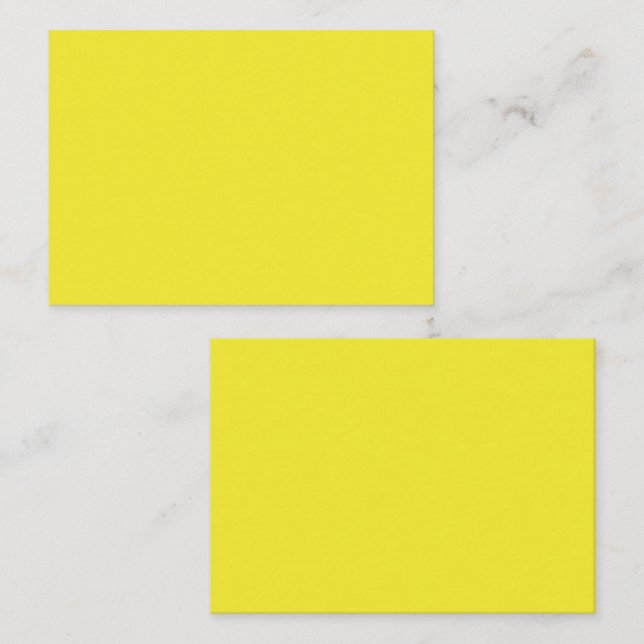 Vibrant Solid Yellow Background  Note Card (Front/Back)