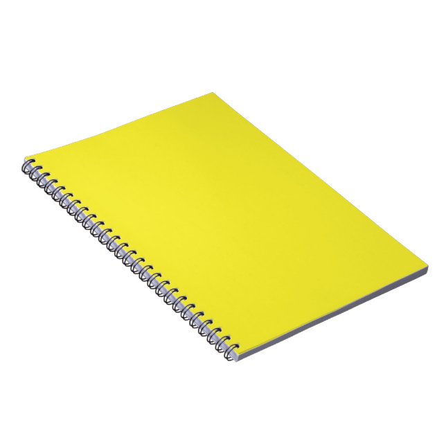 Vibrant Solid Yellow Background  Notebook (Right Side)