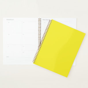 Vibrant Solid Yellow Background Planner