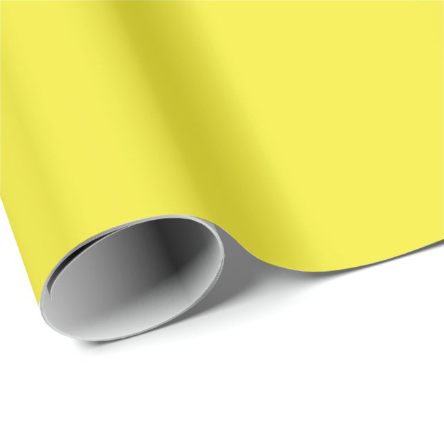 Vibrant Solid Yellow Background  Wrapping Paper (Roll Corner)