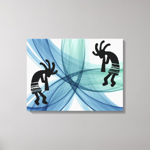 Vibrant Southwestern Kokopelli Canvas Print